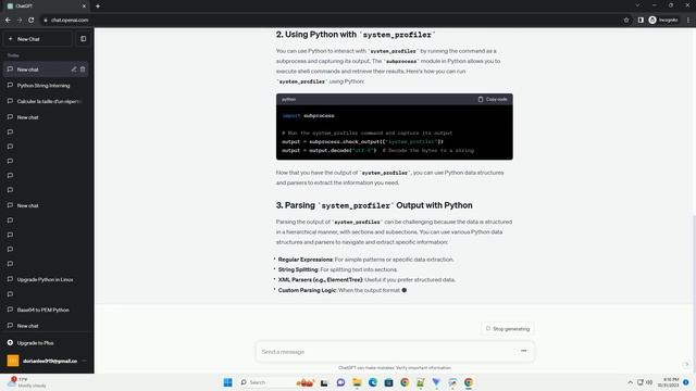What python data structure and parser should I use with Apple s system profiler смотреть онлайн