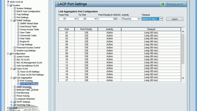 D-Link DGS-1210-24 Smart Switch Web Interface