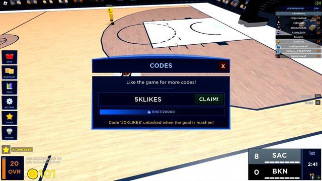 *NEW* ALL WORKING UPDATE CODES FOR BASKETBALL LEGENDS IN 2023! ROBLOX BASKETBALL LEGENDS CODES смотреть онлайн