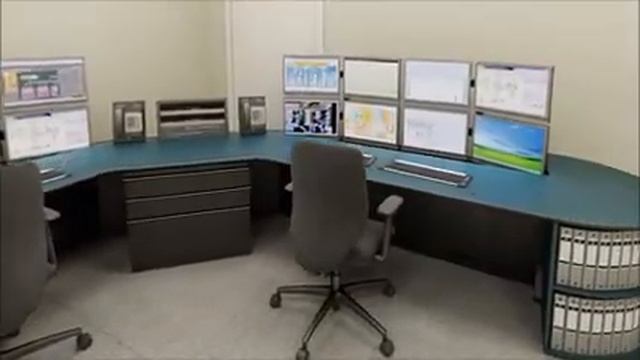 Мониторинговый центр на диспетчерской мебели РДМ смотреть онлайн