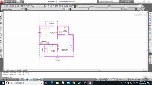 1BHK Flat plan in AutoCAD.pdf download. смотреть онлайн