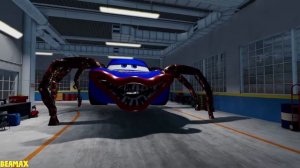 Epic Escape From The Lightning McQueen Eater | Car VS Lightning McQueen Eater | BeamNG Drive