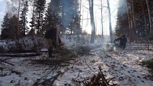 Походная баня по первому льду! смотреть онлайн