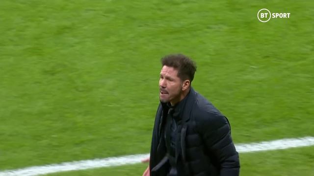 Simeone Cam: Atletico Manager Diego Simeone Kicked EVERY Ball Vs Liverpool