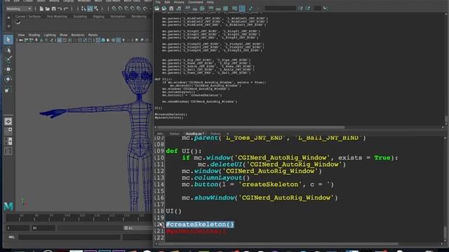 Starting the Auto Rig UI | Maya Python Tutorial смотреть онлайн