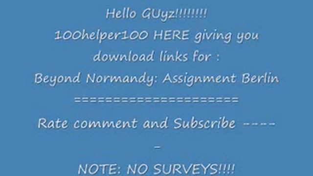 Beyond Normandy: Assignment Berlin FREE DOWNLOAD!!!!! смотреть онлайн