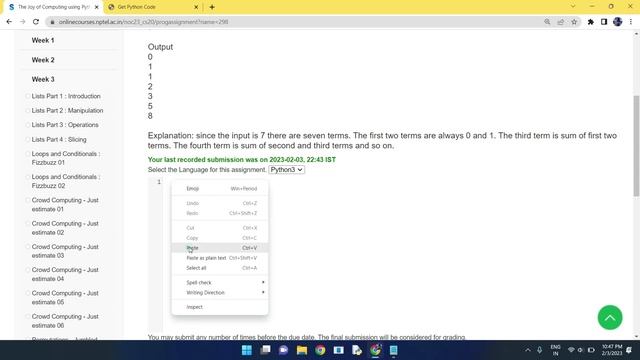 NPTEL The Joy of Computing using python week 3 all 3 programming assignment answer with link of cod смотреть онлайн