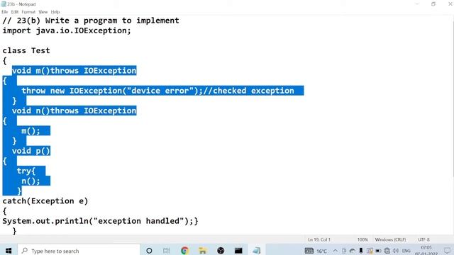 (23_b)Throw and Throws Keyword in java Exception смотреть онлайн