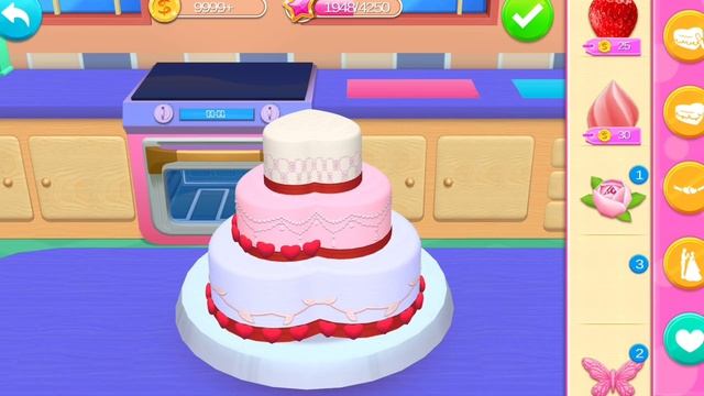 Fun 3D Cake Cooking Game - My Bakery Empire Color, Decorate & Serve Cakes - The Love Hearts Cake смотреть онлайн