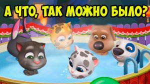 Искупались в  БАССЕЙНЕМОЙ ГОВОРЯЩИЙ кот ТОМ и друзья