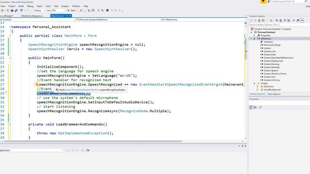 Basic AI in c# Creating Speech Engine Part 1 tutroial lesson 7 смотреть онлайн