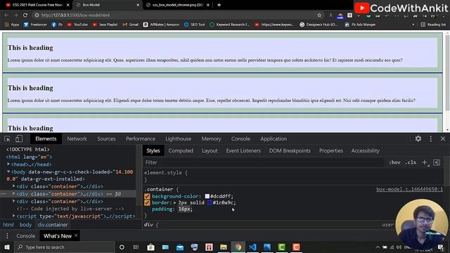 CSS 2021 Tutorial : Box Model in Css, margin, padding #css | #csstutorial #learncss смотреть онлайн