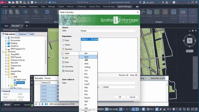Spatial Manager v.8 Preview - Fields Calculator смотреть онлайн