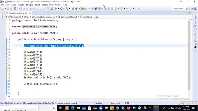 Collection Framework | LinkedHashSet, SortedSet and NavigableSet смотреть онлайн