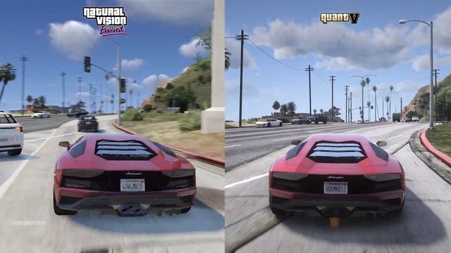 GTA V: QuantV vs NaturalVision Evolved Side by Side Comparison (Ray-Tracing Graphics MOD) смотреть онлайн