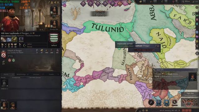 CRUSADERS KING III - NVIDIA GeForce 940MX | Potato Spec Low Setting Gameplay смотреть онлайн