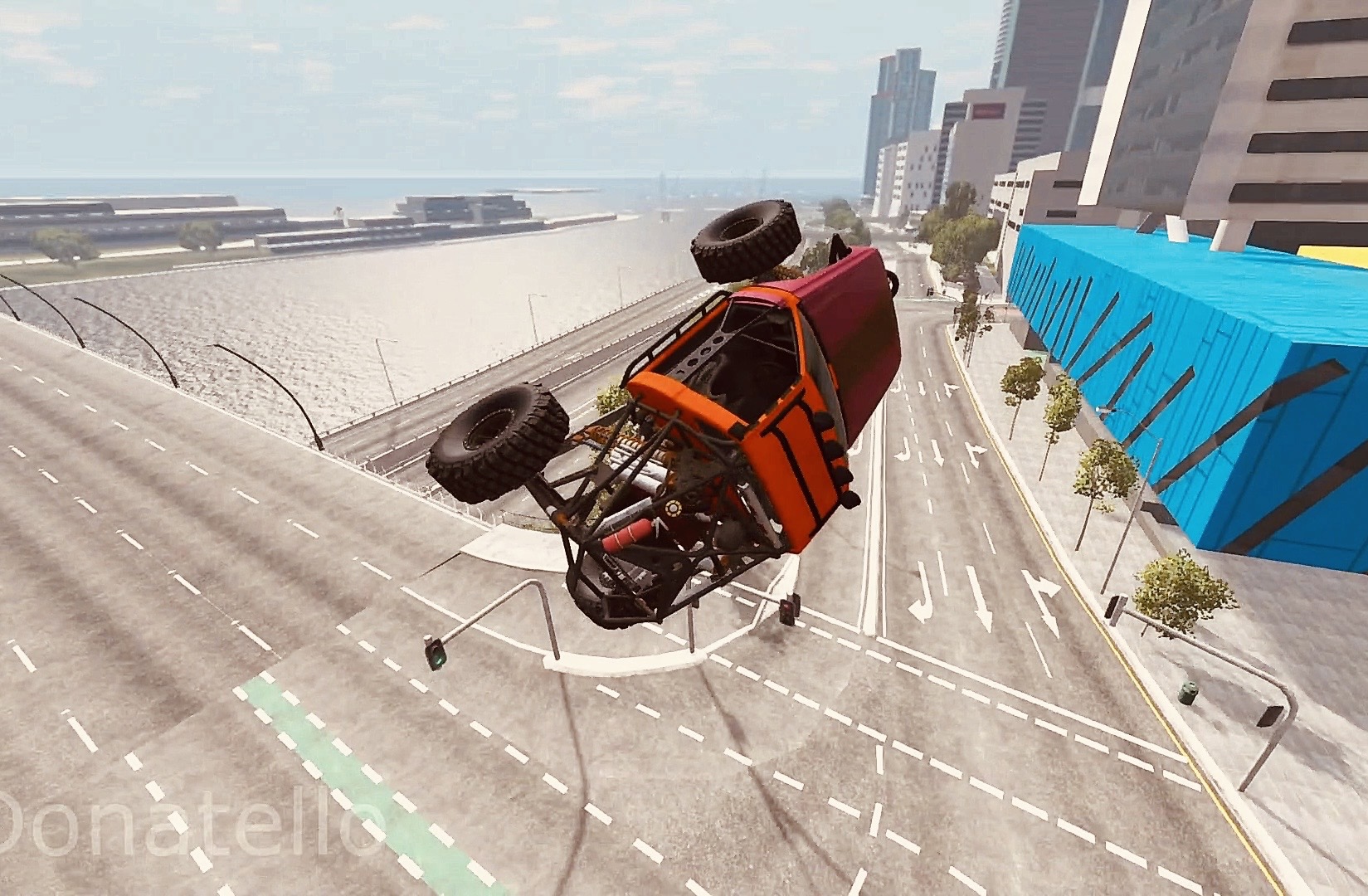 Что произойдет с автомобилями после падения с крыши в BeamNG drive смотреть онлайн