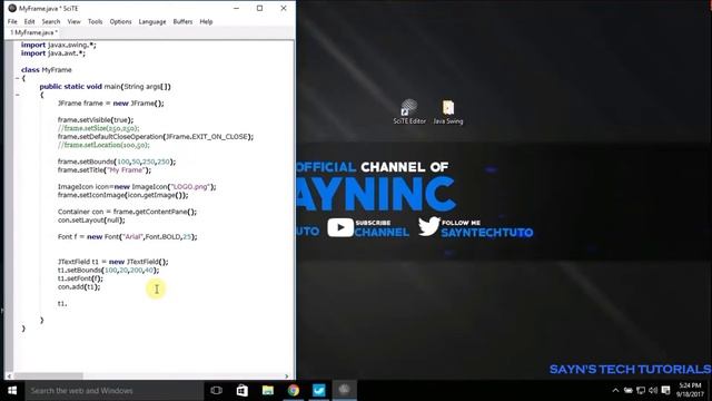 JTextField Font, Color | Java Swing Tutorial #007 смотреть онлайн