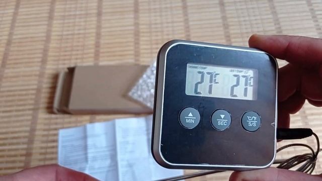 Термометр кухонный TP-600 с выносным щупом таймер магнит сигнализатор смотреть онлайн