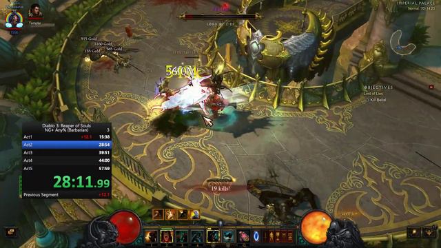 Diablo 3 Speedrun Any% NG+ Barbarian 56:40 WORLD RECORD смотреть онлайн