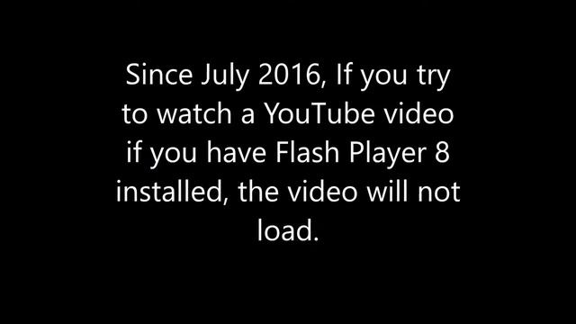 Macromedia Flash Player 8 and YouTube will not play videos. смотреть онлайн