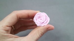 3 кружочка фоамирана и розочка готова