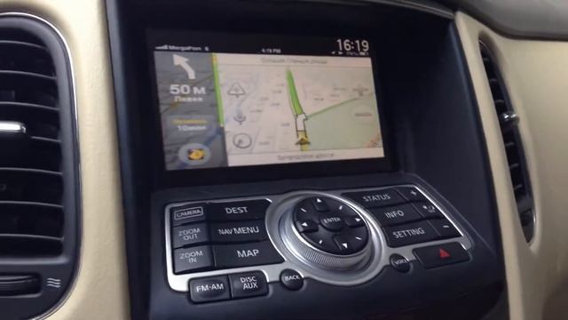 Яндекс.Карты и музыка в infiniti EX35 смотреть онлайн