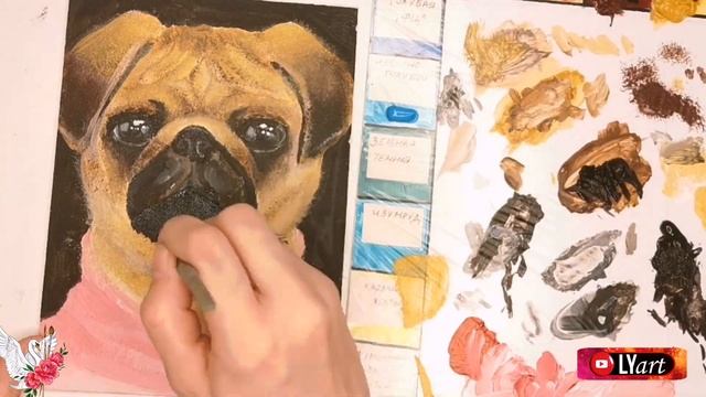 Рисую мопса /видео минута смотреть онлайн