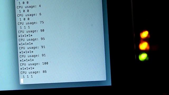 Raspberry Pi GPIO (leds) - CPU usage monitoring смотреть онлайн