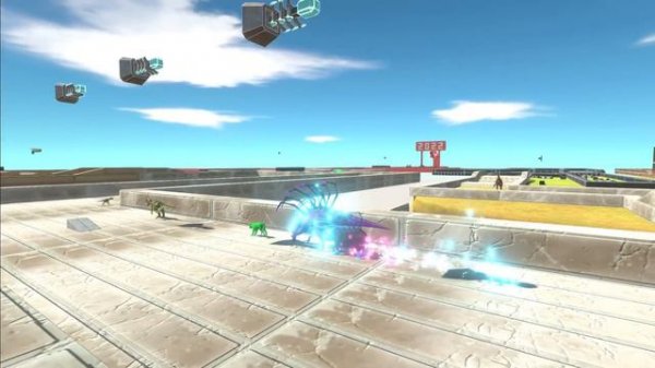 Escape from PARASAUROLOPHUS & RHINO ALIENS - Animal Revolt Battle Simulator