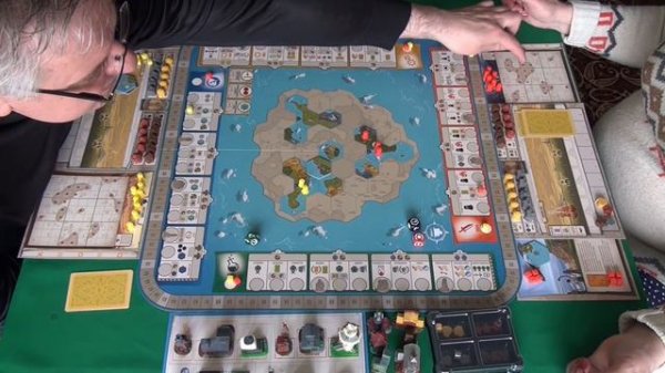 305 Эпохи 1/2 часть - играем в настольную игру. Tapestry board game.