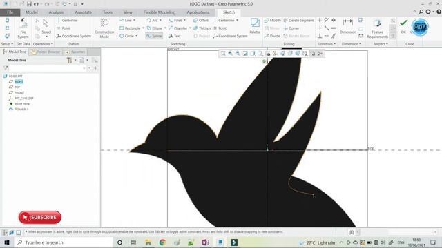 Creo tutorial | How to Import image into creo and use for logo, symbol & special application смотреть онлайн