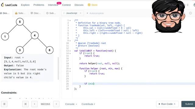 Leetcode Question 98 "Validate Binary Search Tree" in Javascript смотреть онлайн