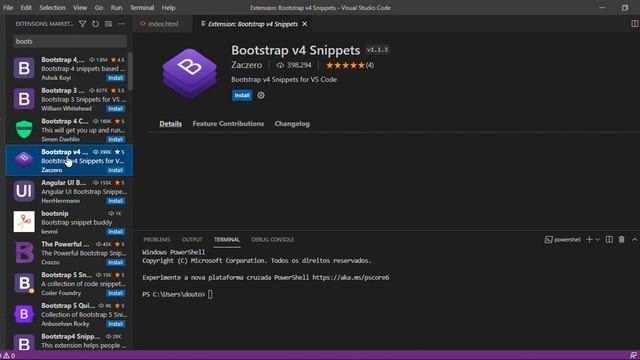 Bootstrap 4 - Aula 2 - Instalação VS Code смотреть онлайн
