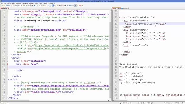 004 Bootstrap Grid System, Row and Column in Grid System смотреть онлайн