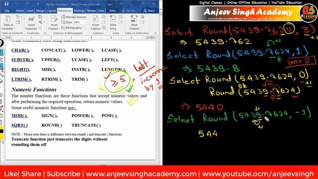 My SQL Tutorial | SQRT , ROUND, TRUNCATE | Numeric Function смотреть онлайн