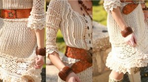 Летние вязаные платья спицами и крючком - идеи для вдохновения. Summer knit and crochet dresses.