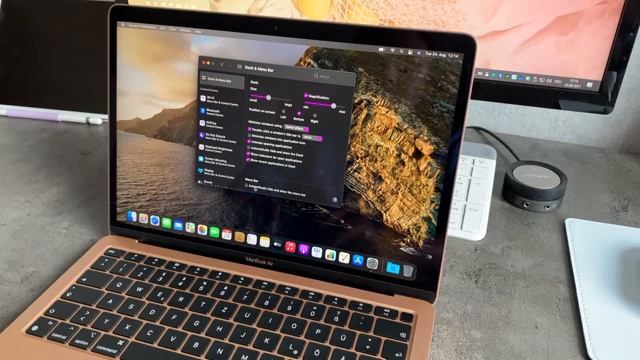 MacBook Air M1 2020 GOLD Unboxing??? Accessories✨ & Setting Up