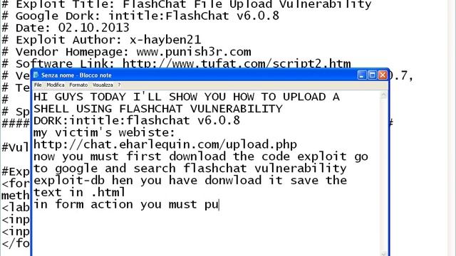 Flashchat Arbitrary File Upload Vulnerability смотреть онлайн
