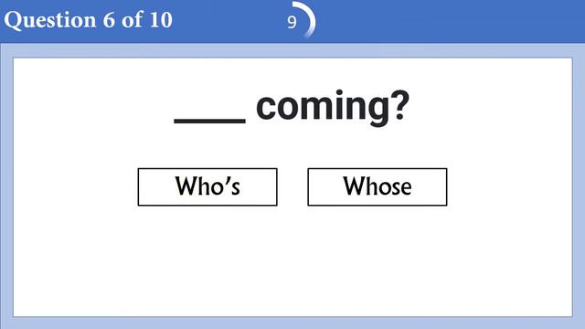 Whose and Who Quiz | Grammar Quiz смотреть онлайн