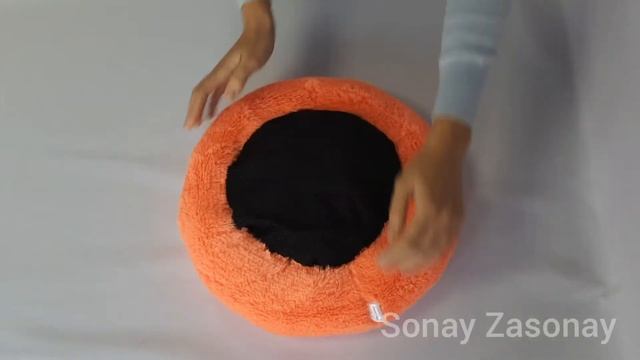 Sonay Zasonay Лежанка для котят котов кошек круглая Коралловая маленькая меховая, лежак для животны смотреть онлайн