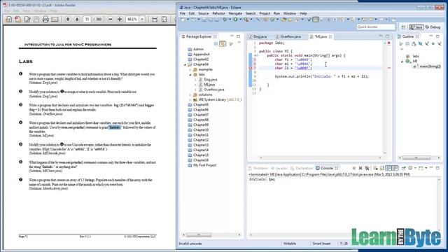 Intro to Java Training Course - Chapter 4 - Labs 4-6 Review смотреть онлайн
