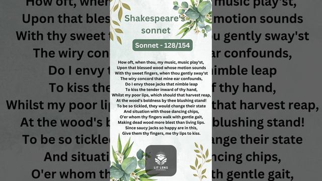 William Shakespeare’s Sonnet -128 смотреть онлайн