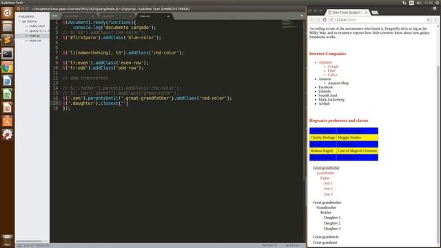 Metodo de navegación transversal en JQuery nuestra biblioteca javascript preferida смотреть онлайн