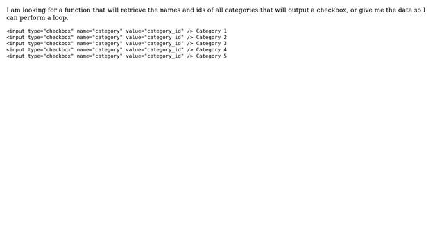 Wordpress: Return array of categories to php function смотреть онлайн