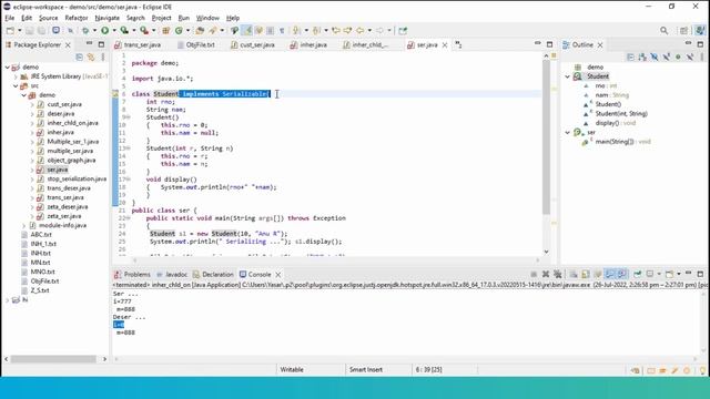 Serialization & Deserialization in Java (Part -1) | Skill-Lync смотреть онлайн
