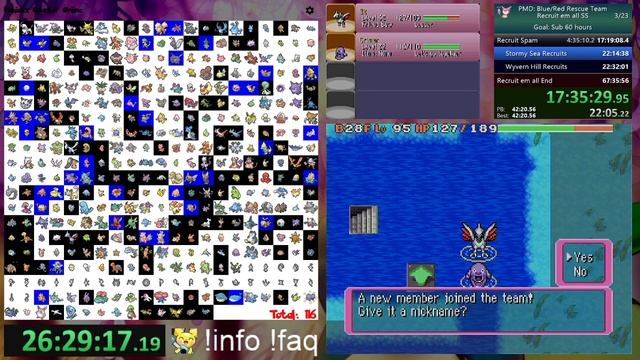 Pokemon Mystery Dungeon: Blue Rescue Team Recruit em All Speedrun #4 in 58:03:39 (Part 3) смотреть онлайн