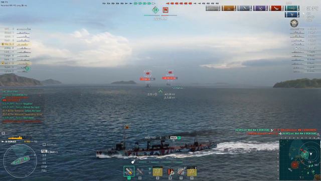 World of Warships - Isokaze Replay, such a small boat with a big fist смотреть онлайн