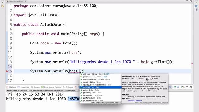 Curso de Java #86: Classe Date (Data) смотреть онлайн
