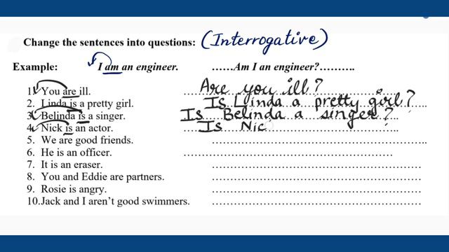 How to form Question sentences | change simple sentences into interrogative sentences| Worksheet -4 смотреть онлайн